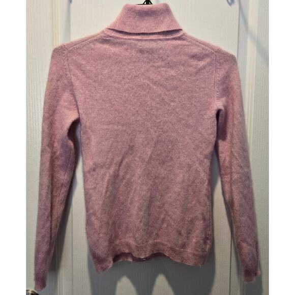 Charter Club Luxury Cashmere pink turtle neck Petite Small - Picture 2 of 3